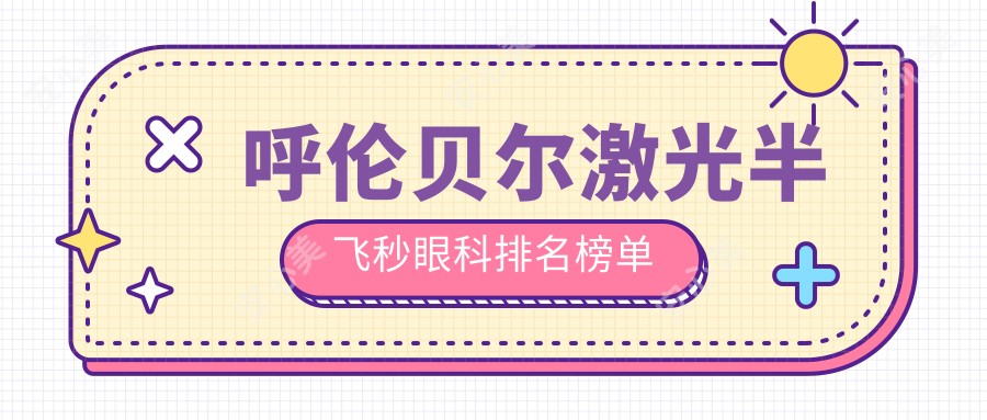 呼伦贝尔激光半飞秒眼科排名榜单